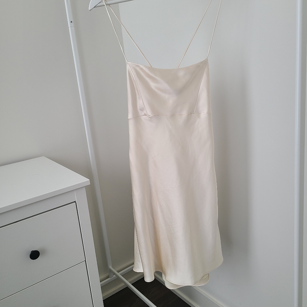 ZARA Satin Effect Dress - Picture 3 of 8